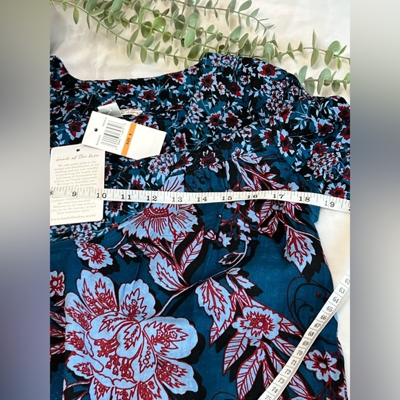 NWT Band Of The Free Josie Sapphire Mixed Print Long Sleeve Top Small - Picture 9 of 12